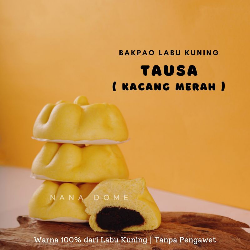 

TAUSA ( KACANG MERAH ). Bakpao Labu Kuning NANA DOME. Pumpkin Pao. ENAK SEHAT