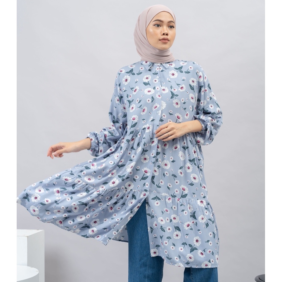 KEMEJA TUNIK RAYON MOTIF SEOL LONG SHIRT PREMIUM SHIRT B512