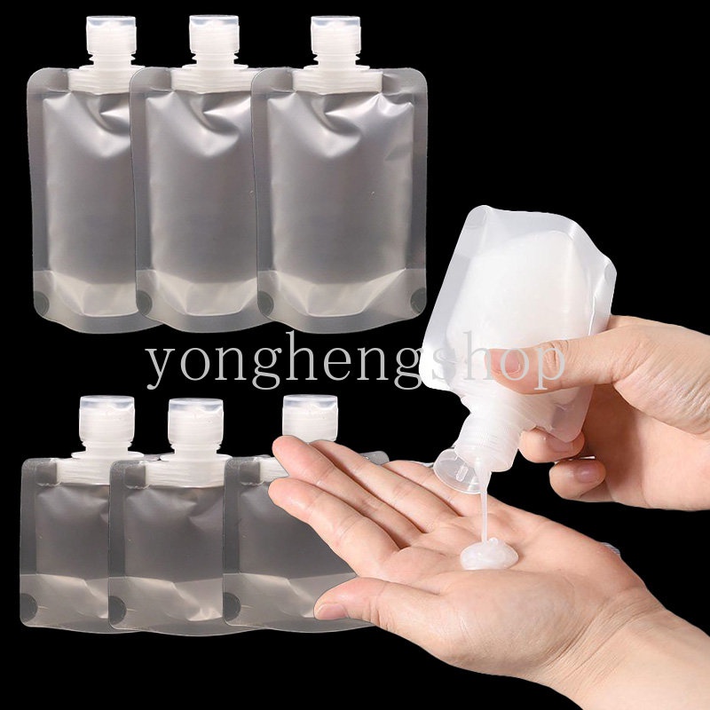 30 /50 /100ml Lotion Dispenser Bag Travel Portable Shampoo Wadah Kosmetik Pembersih Wajah Squeeze Bags Penyimpanan Cairan Botol Isi Ulang Anti Bocor