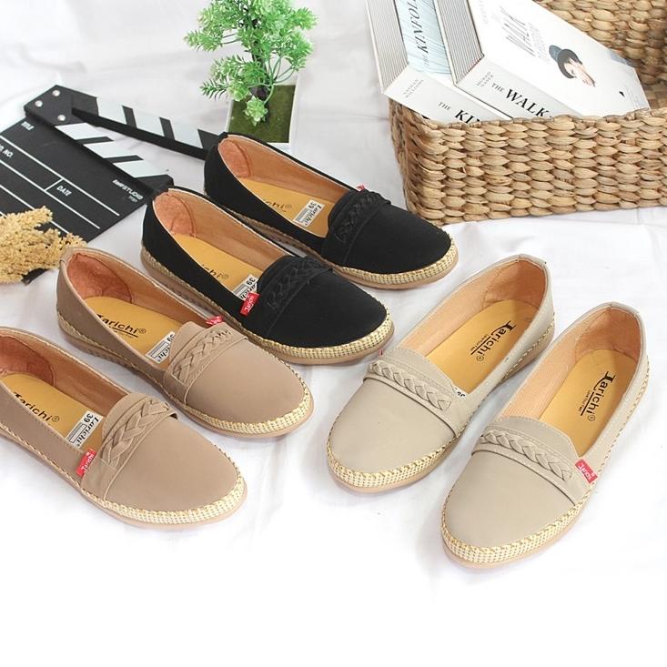New Sale SEPATU WANITA FLATSHOES TERBARU KEKINIAN FLAT SHOES PEREMPUAN SPATU CEWEK SLIP ON CEWE SLIP