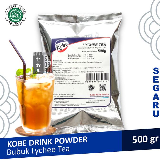 

Lychee Tea Kobe | Teh Bubuk Leci Tea Powder Drink Halal 500 gram