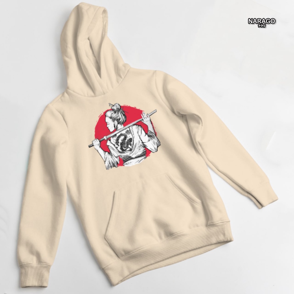 Nara.Grosir - Hoodie Jumper Samurai Girl l Sweater Hodie Unisex