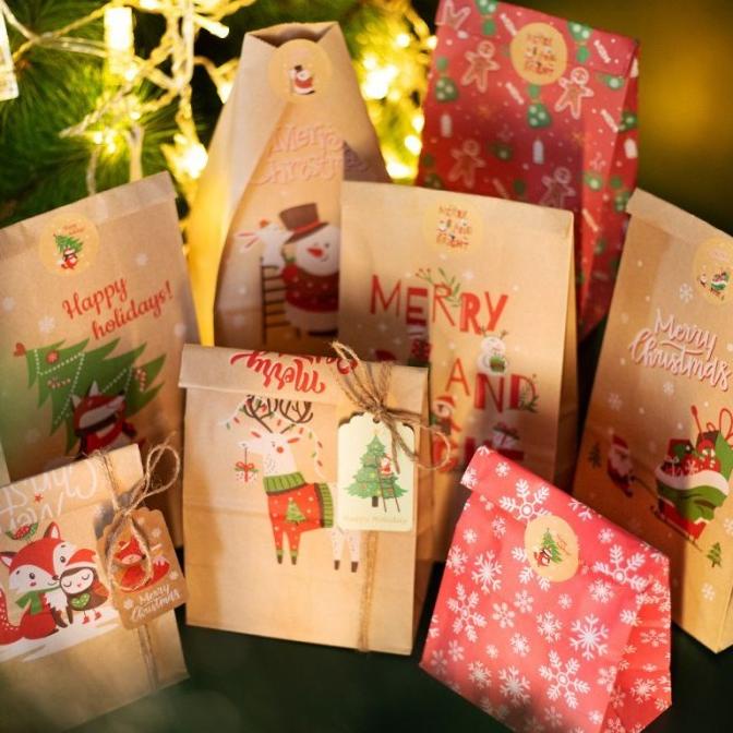 

[DIJUAL] 24SET PAPER BAG NATAL CHRISTMAS KANTONG KEMASAN NATAL PAPER RTGR66546R