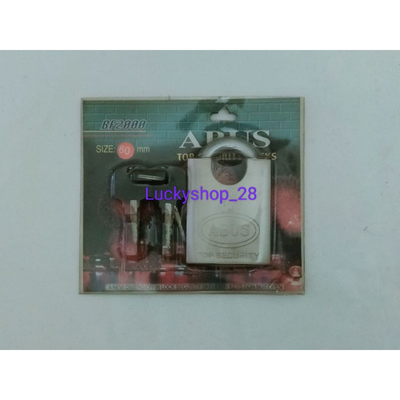 Gembok Abus cover 60mm dengan kunci bintang ( + )