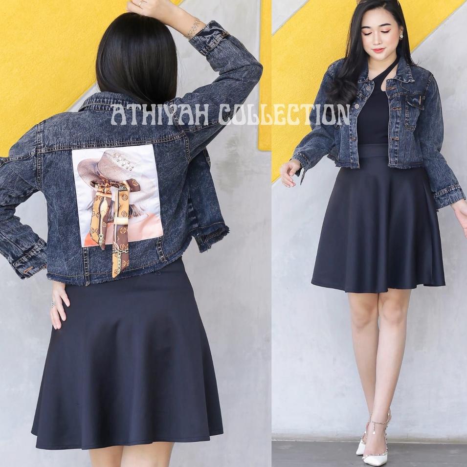 JAKET CROP JEANS JUMBO OVERSIZE WANITA JAKET CEWEK TERBARU MURAH JAKET JINS CROP JUMBO LEVIS
