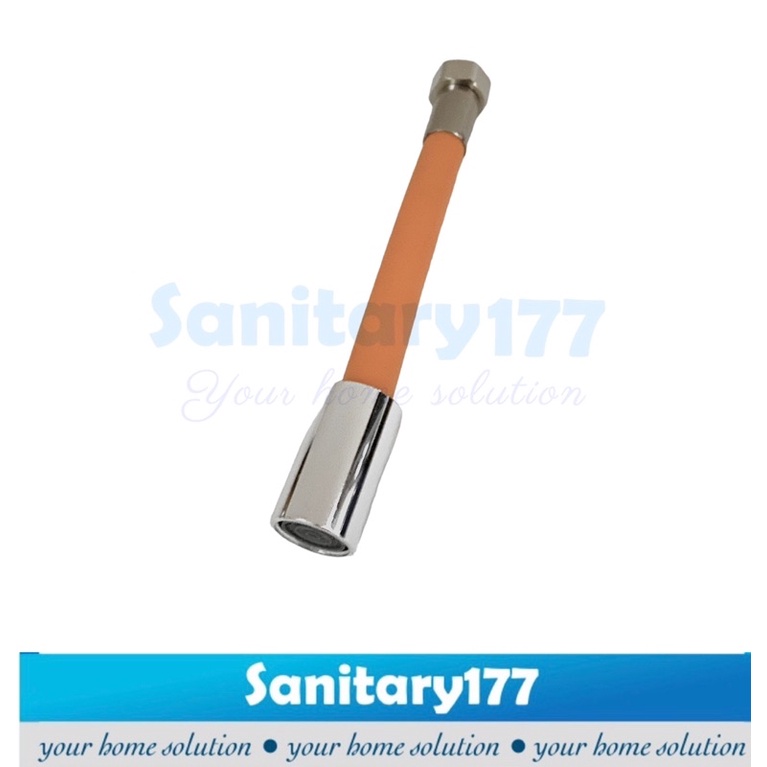 Sambungan Kran air Selang Flexible 20cm 30cm 40cm 50cm -Ekstensi kepala selang air hitam orange  Keran Air Universal 1/2 Inch 360 Derajat Silikon fleksibel