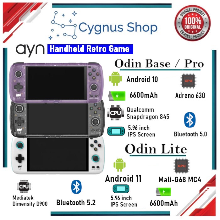 AYN Odin Pro Base Lite Handheld Video Game Console Android System