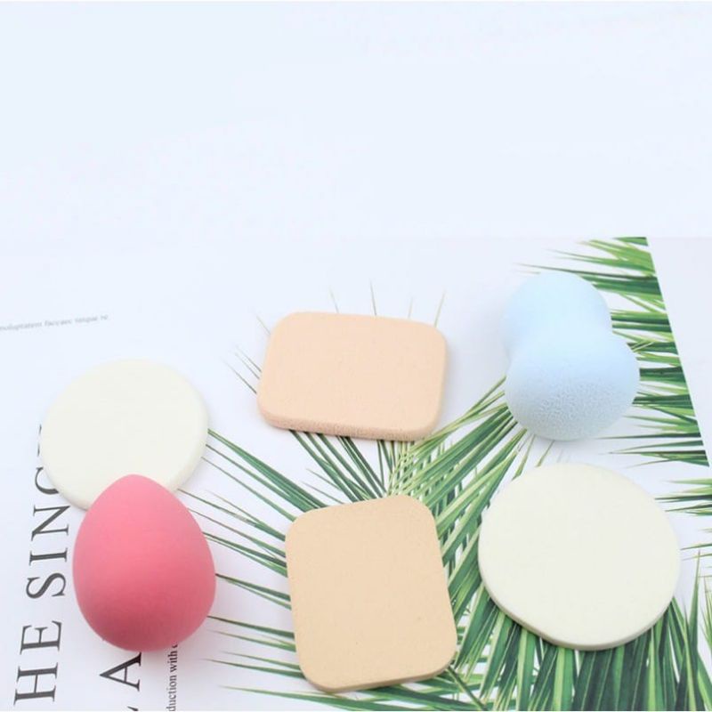 Spons Make Up Set 6 in 1 Beautu Blender Sponge Bedak isi 6 pcs Powder Puff