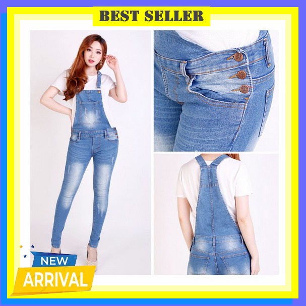 Fashion Baju Kodok Wanita Celana Panjang Jeans Overall Kulot Terbaru Celana Kodok Korea Celana Kodok