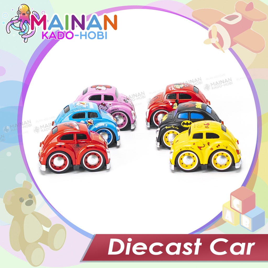 MAINAN ANAK DIECAST SUPER CAR MOBIL KARTUN PULLBACK TOYS