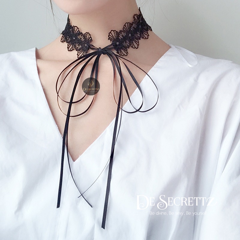 DeSecrettz Sexy Lace Neck Ring, Aksesories Untuk Lingerie