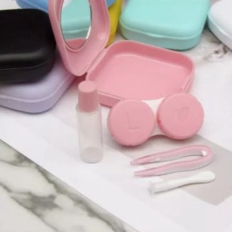 Tempat softlens // case softlens praktis polos dan bening