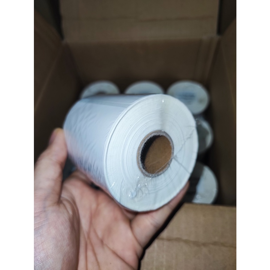 Label Resi Thermal 78x100 isi 300 Kertas Stiker Resi 80mm Pengiriman Marketplace Printer Q371U DT369