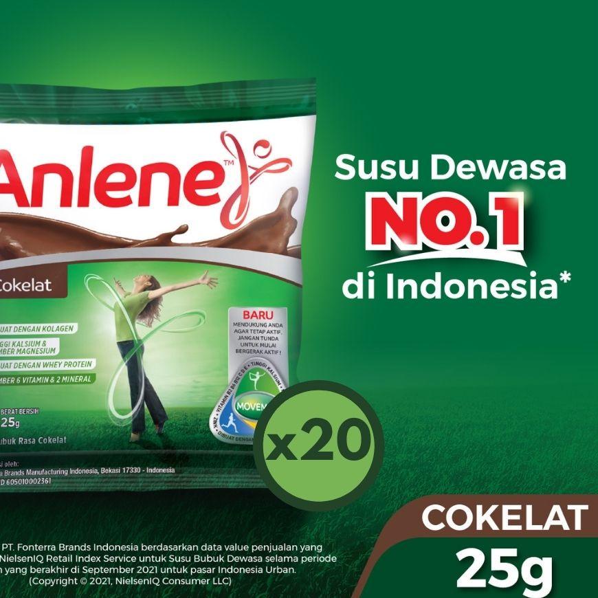 

READY ✅Anlene Susu Bubuk Cokelat 20 x 25g Sachet - Nutrisi Tulang, Sendi, dan Otot|RA9