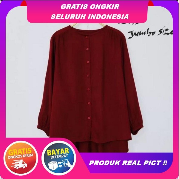 Atasan Wanita Terbaru 2020 Impor Korea Keli Top Baju Lengan Balon Selebgram Blouse Kerja Wanita Kant