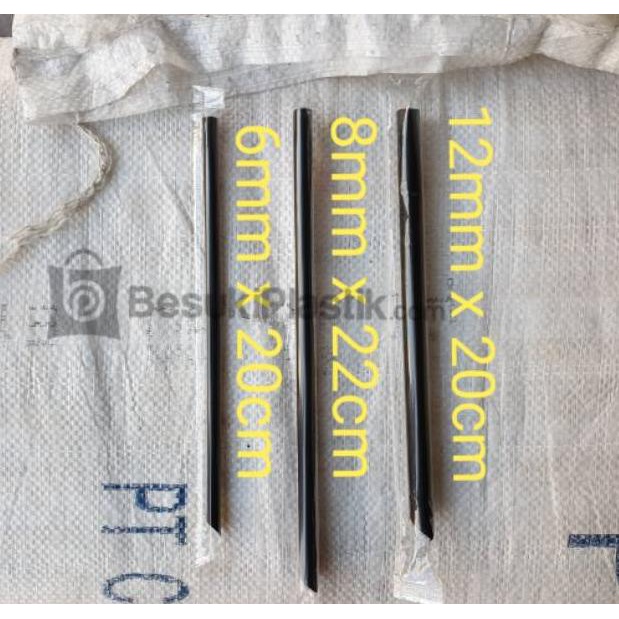 ナ Sedotan Lancip Hitam 8mm Steril / Sedotan Hitam Steril Lancip ➟