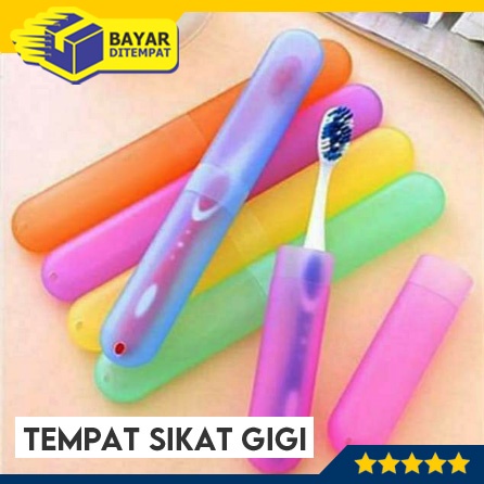 Tempat Box Kotak Penyimpan Sikat Gigi Portable Travel Toothbrush Case [ALT24]