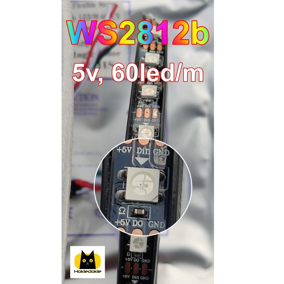 [KODE CLRQF] Led strip RGB WS2812b WS2812 5v 5m 60led/m ip20 indoor Led Rapat