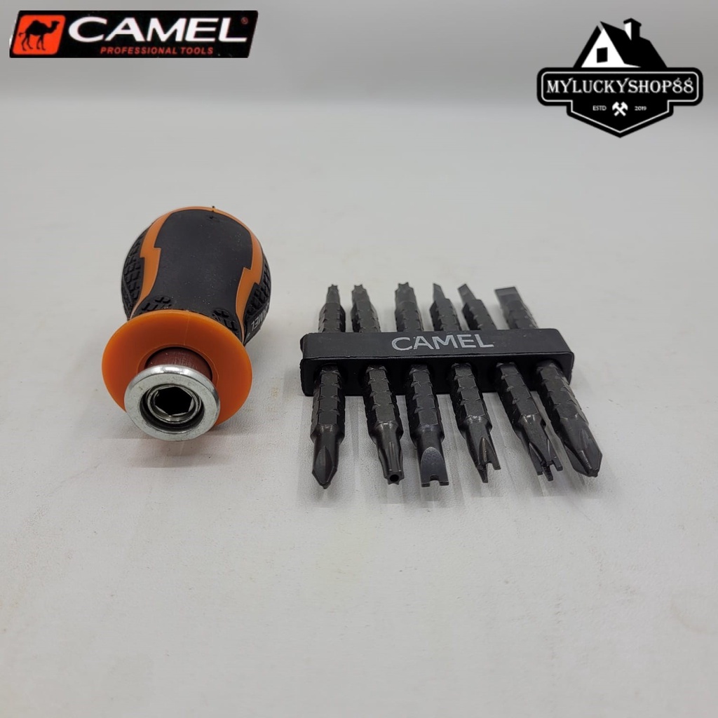 Camel Obeng Cebol Set 218 Flexible Bolak Balik Mini 7 Pcs Kombinasi