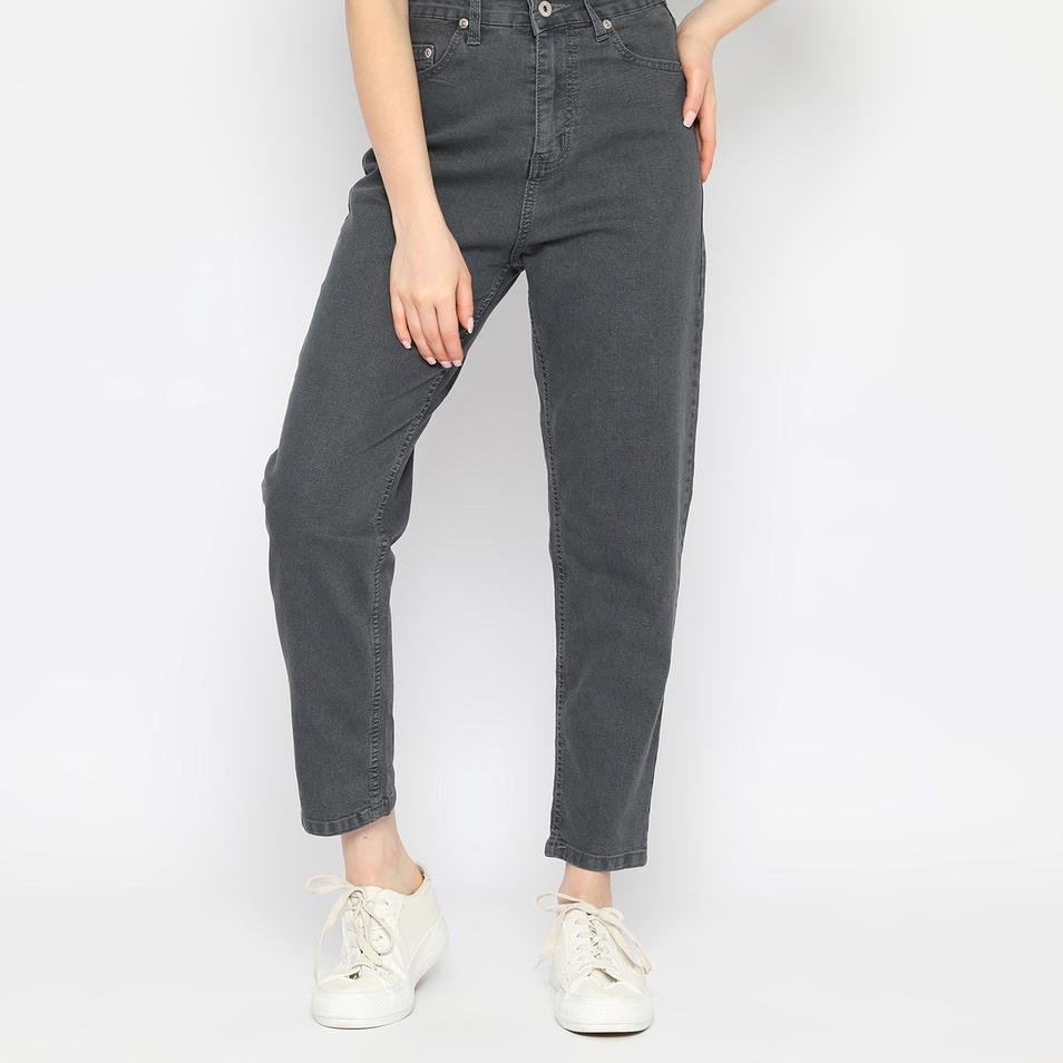 Siap Kirim FICHINO - HW Boyfriend Jeans Elsie Retro Grey