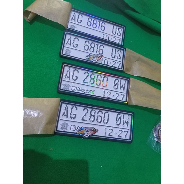PLAT NOMOR ACRILIK FULL HOLOGRAM,PLAT MOTOR, PLAT CUSTOM, PLAT VARIASI.