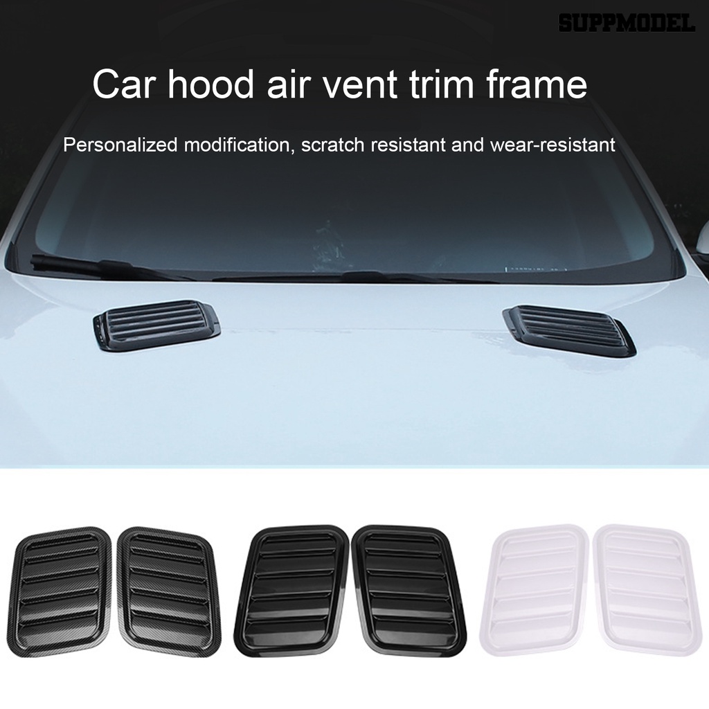 [Dekorasi] 2pcs Stiker Penutup Lubang Angin Universal Serat Karbon Sisi Palsu Air Outlet Stiker Dekorasi Mobil Untuk Kendaraan