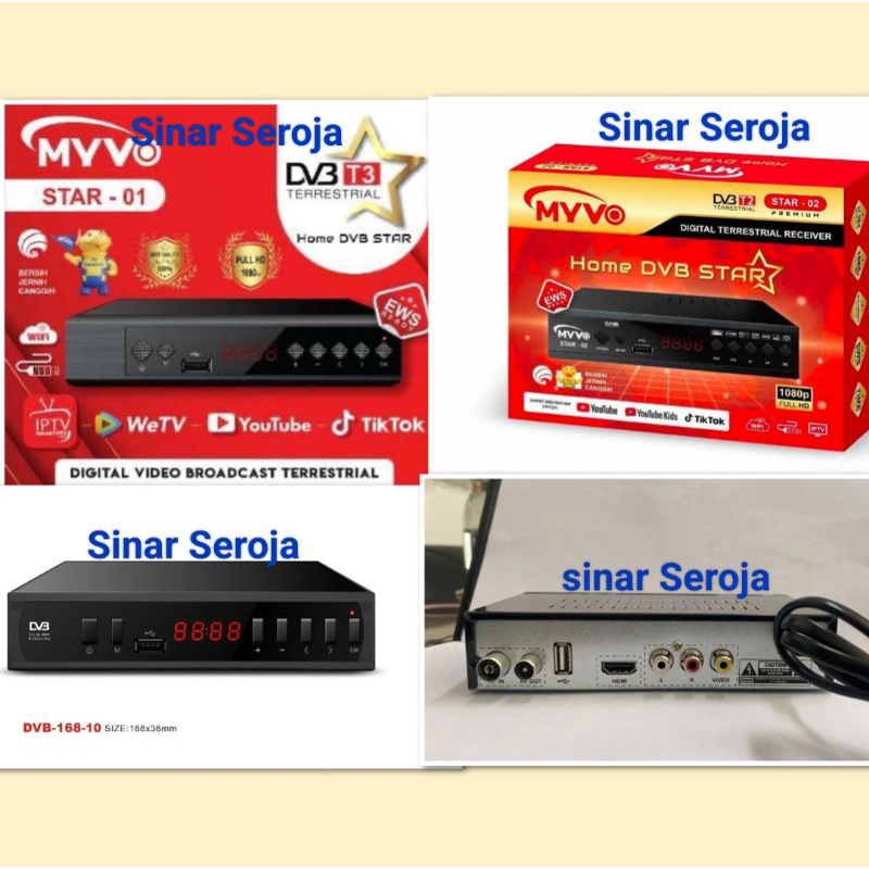 Set Top Box DVBT2/Receiver TV STB Digital DVB T2-01 dan DVB T2-02