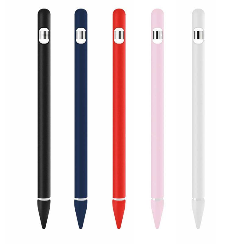 Case Silikon Pensil Anti Hilang Untuk Apple Pencil 1aksesoris Portable Tempat Pulpen Stylus Elastis Dengan Pen Case Nib Caps