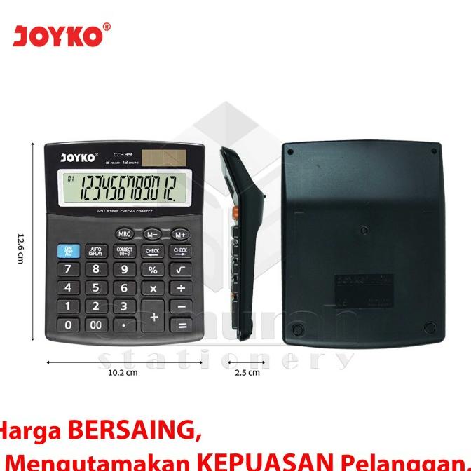 

Kalkulator Joyko Cc 39 / Mesin Hitung Cc-39 / Calculator 12 Digit