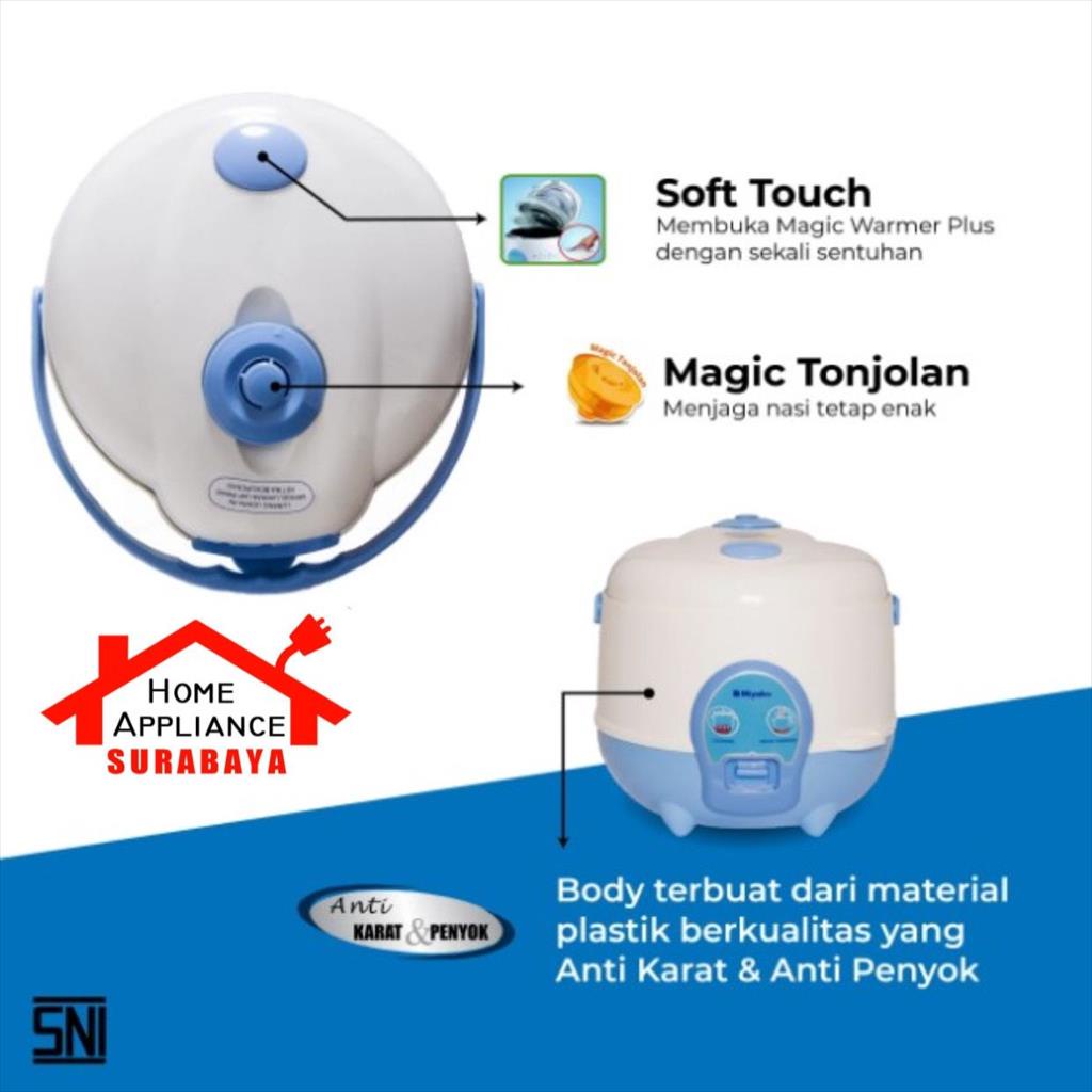 Rice Cooker Magic Com Mini Warmer Plus 3 IN 1 0.6 Liter Miyako MCM-606B / MCM 606 B