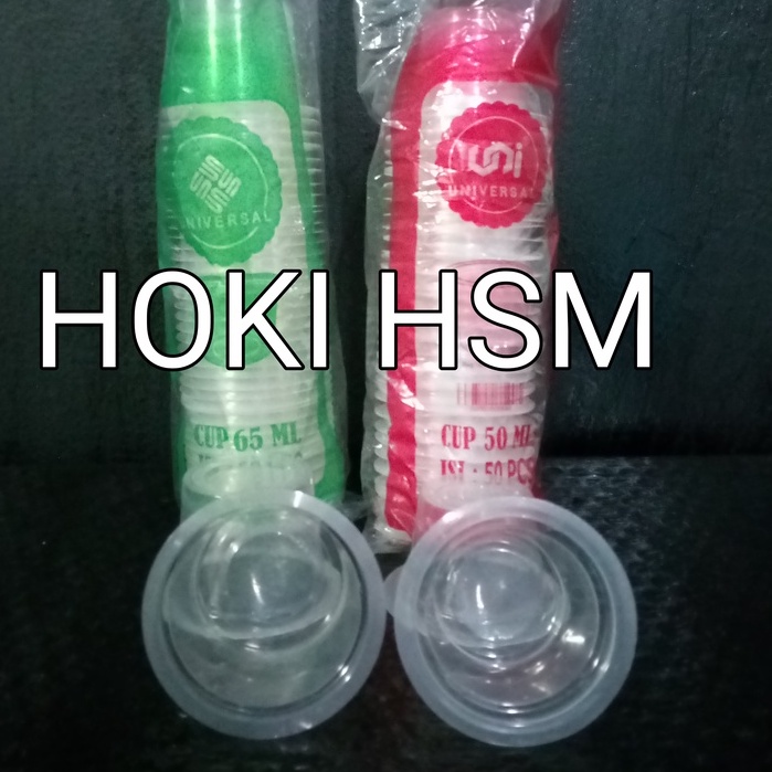 CUP PLASTIK GELAS PLASTIK PP BENING 50 65 ML CUP PUDING 50 PCS