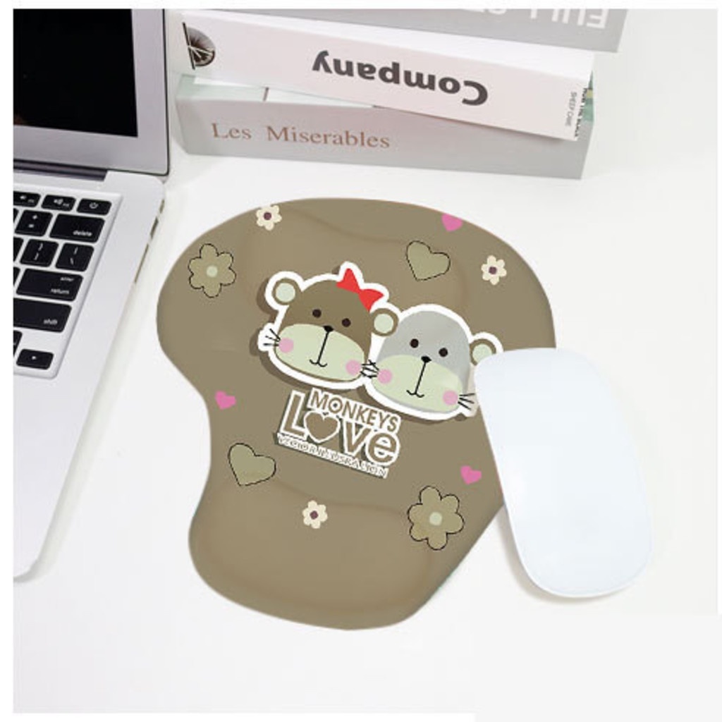 Alas Mouse Pad Silicon Anti Slip Mouse Pad Pergelangan Tangan Original Care Alas Anti Slip Kantor Lucu