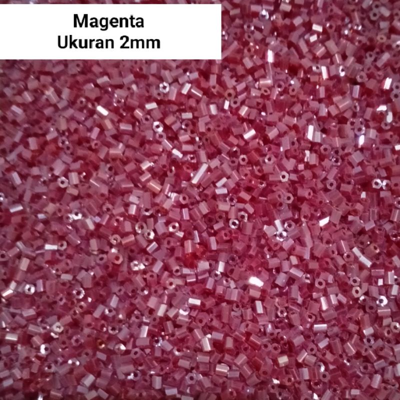 Mote Payet Bambu Patah Uk-2MM Magenta - 10Gram