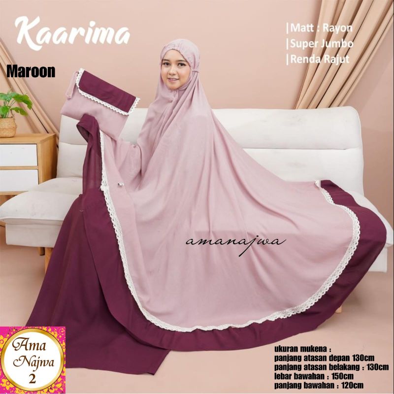 100% ORI Kaarima Mukena Jumbo by Ama Najwa 2