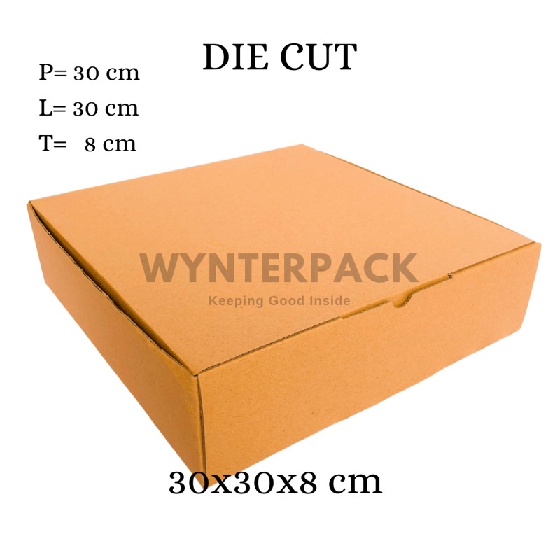 Jual DIE CUT 30x30x8 cm Box Kardus Packing Order Packaging Shopee
