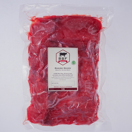 

Daging Shabu (Non-Fat Sliced Beef) 1 Kg