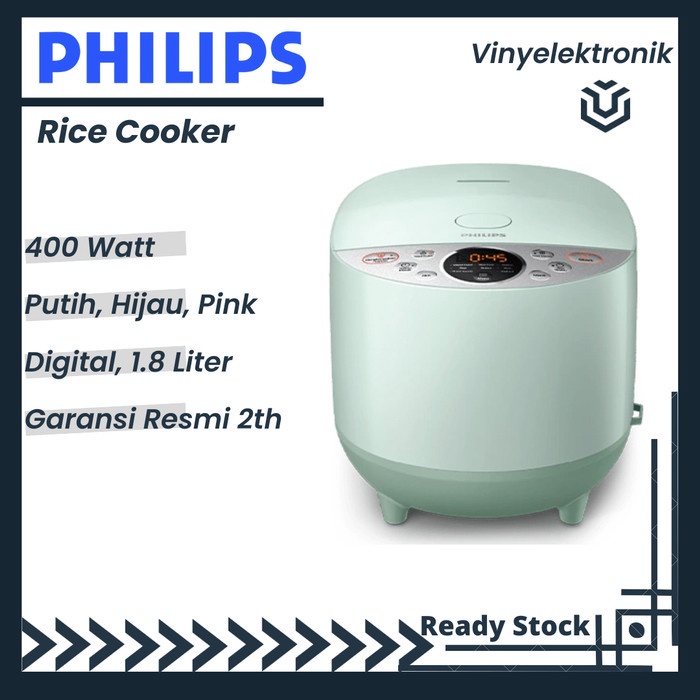 {OkaStore} PHILIPS MAGIC COM RICE COOKER DIGITAL HD4515/33 HD 4515/33 1.8L Ori - Putih Limited