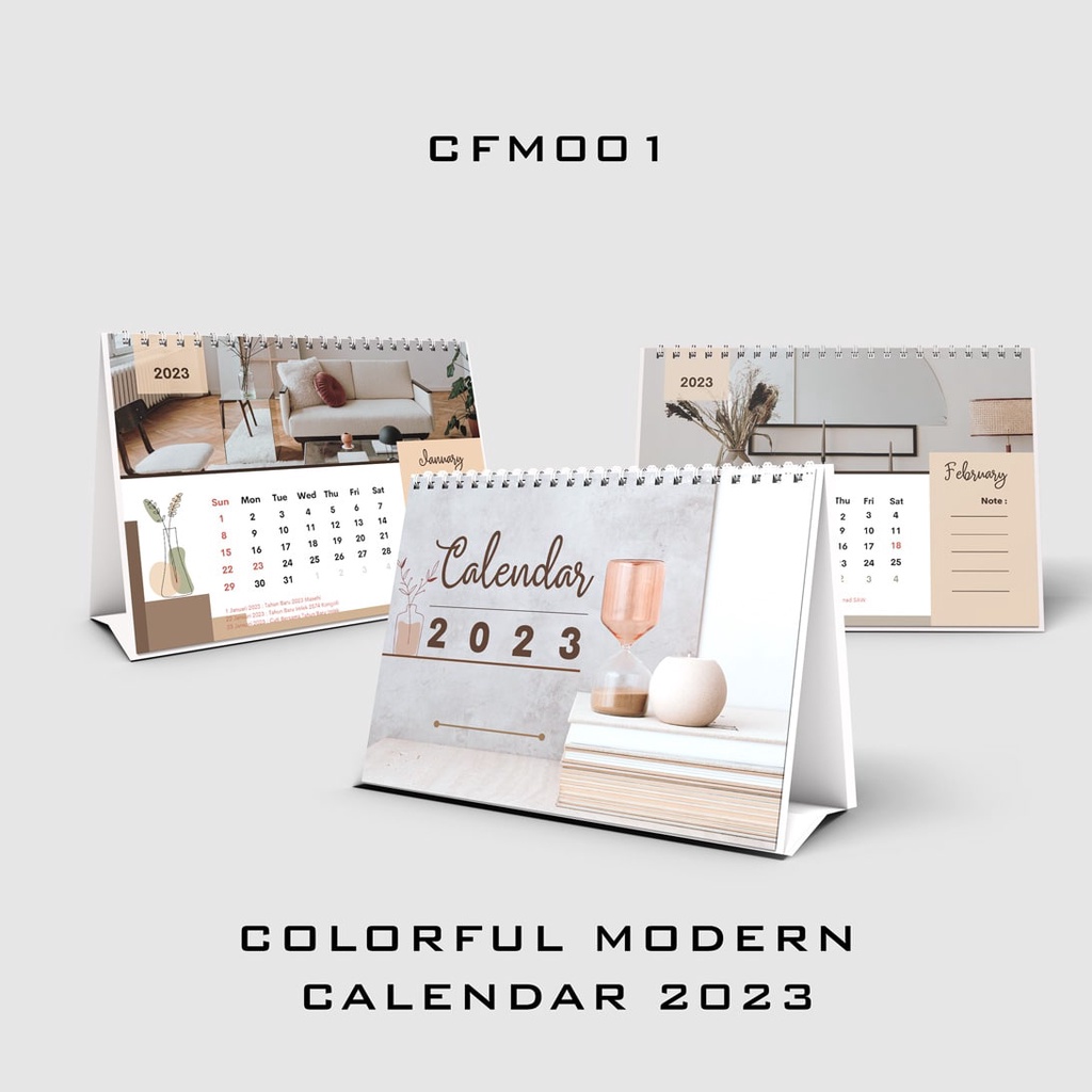 

Kalender Meja Tahun 2023 Ruangan Rumah Aesthetic l Kalender Full Color Rumah Modern