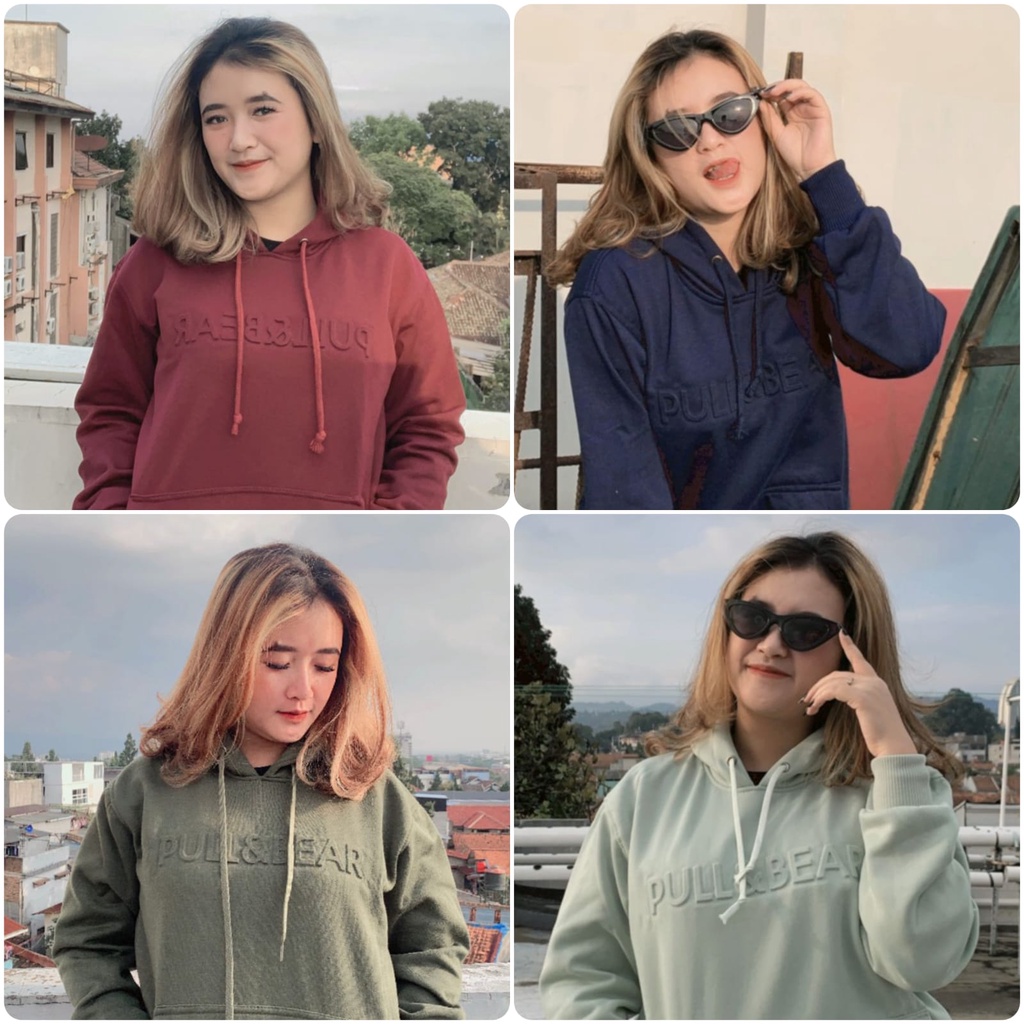 Jaket Sweater Hoodie Jumper Pull&amp;Bear Pria Wanita Unisex Bahan Tebal Size Komplit M - XXL Termurah