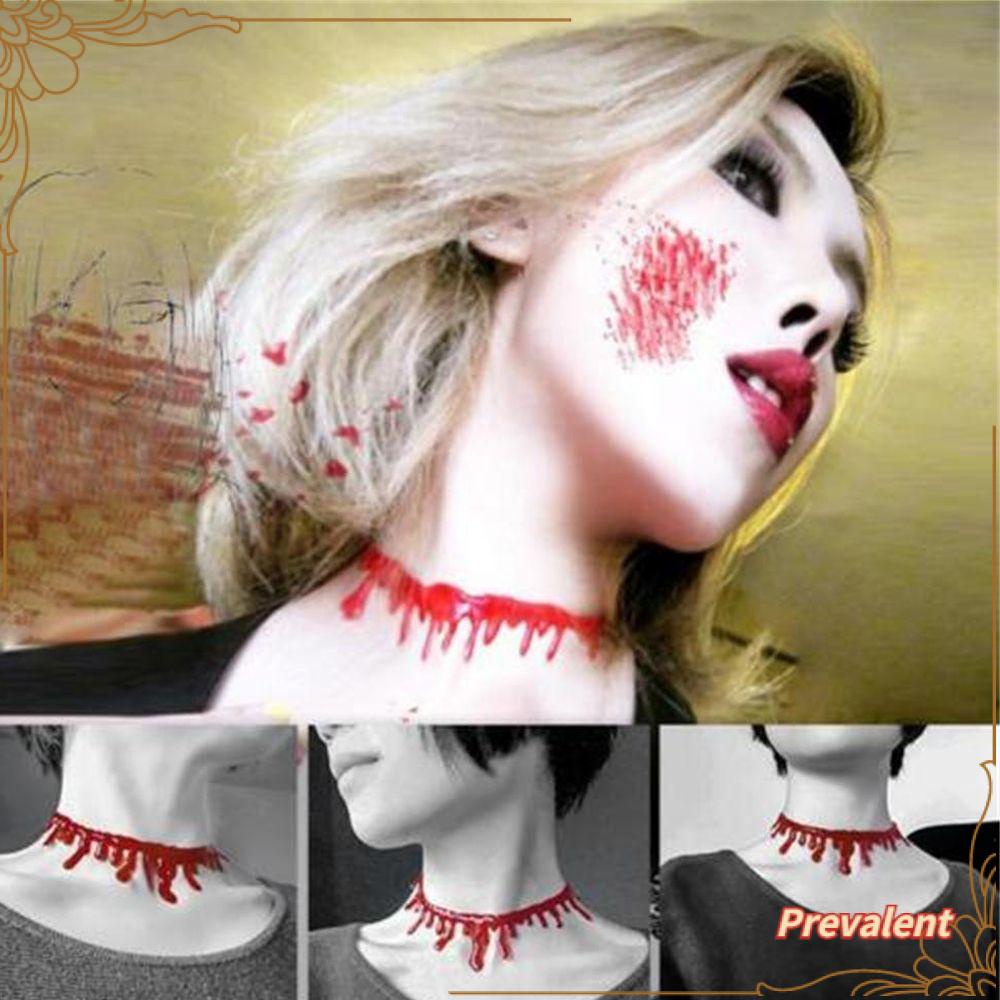 Preva Kalung Tetes Darah Merah Baru Gaun Pesta Fashion Horor Gothic Deathrock