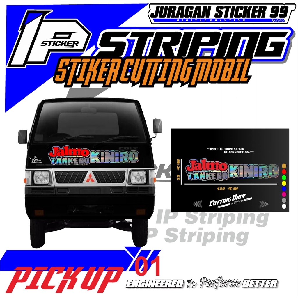 (COD) STICKER CUTTING PICKUP STICKER CUTTING PICKUP VARIASI TERBARU DESIGN IP1.KODE-01