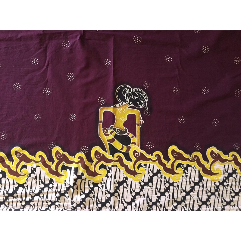 Kain Batik Tulis Motif Wayang Yudhistira sarimbit Arimbi