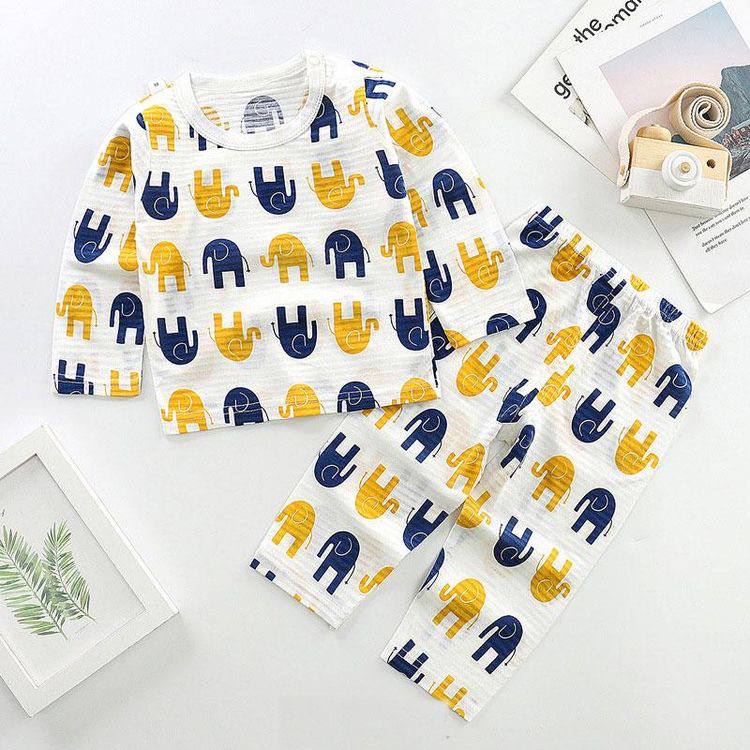 Setelan Lengan Panjang Motif Anak Laki laki perempuan 0-2th / Baju tidur anak laki laki perempuan Import