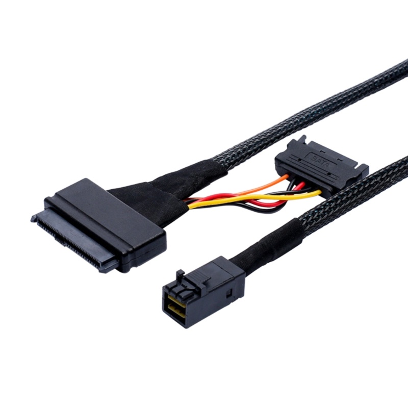 Kabel SSD btsg SFF-8643 Ke SFF-8639 NVMe Dengan Pengganti Kawat Kabel Listrik 15P