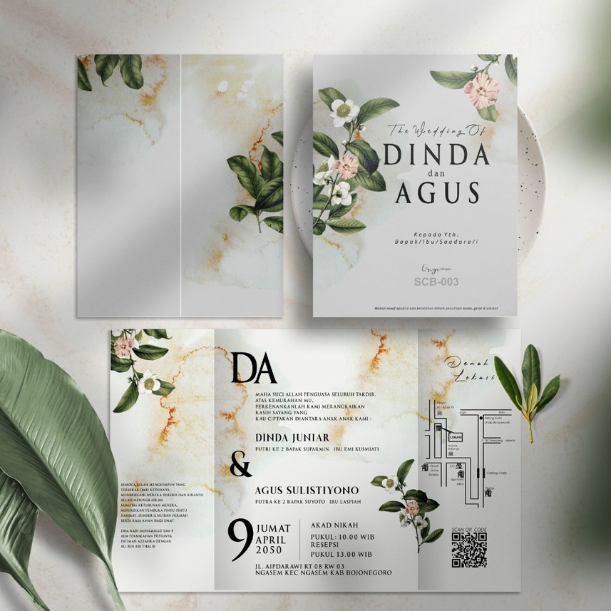 Undangan Pernikahan Aesthetic Kekinian | SCB-003