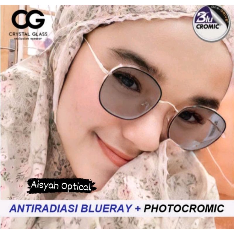 kacamata minus+ photocromic. anti radiasi bluerey. kacamata fashion cewek cowok # kacamata
