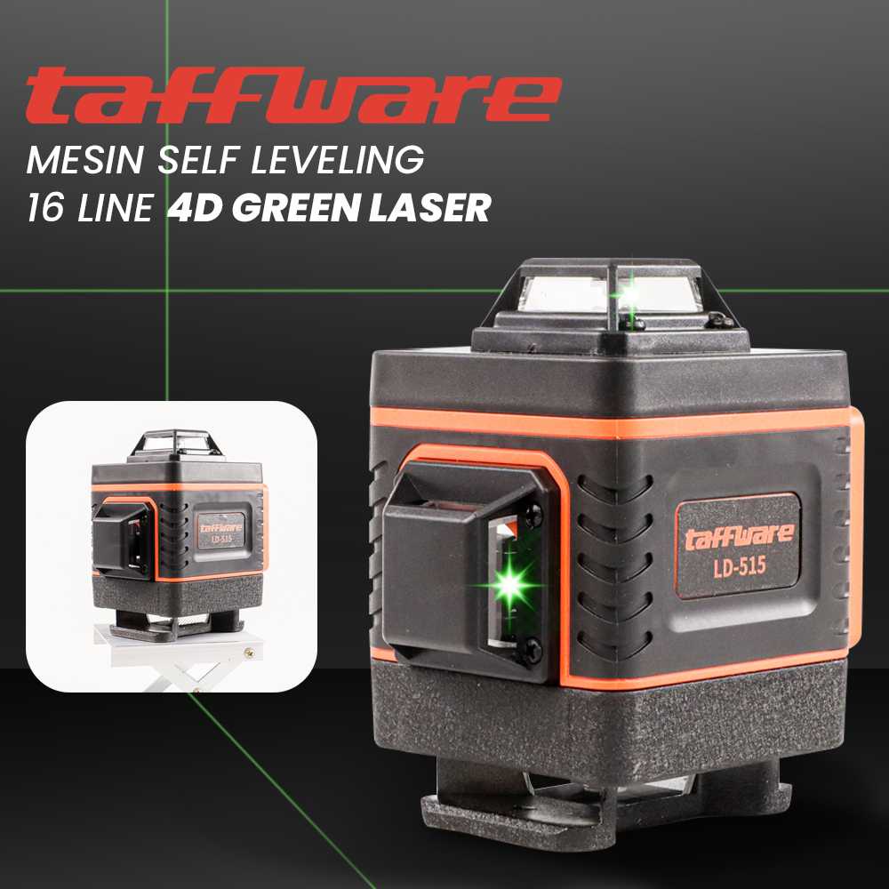 Taffware Mesin Self Leveling 16 Line Green Laser 4D with Remote - LD-515 ( Mughnii )