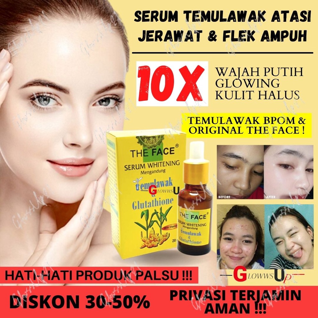 THE FACE Temulawak Whitening Serum with Glutathione 20ml