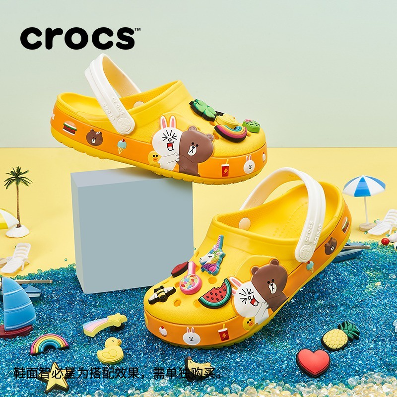 Sandal Crocs Anak Crocs Line Brown Love Cony Original / Croc Line / Sandal anak / Sandal anak perempuan