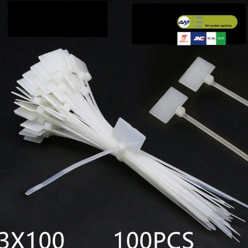 

Label Kabel Ties Cable Tie Maker Name Tag Lan Tulis 3X100 100 Pcs